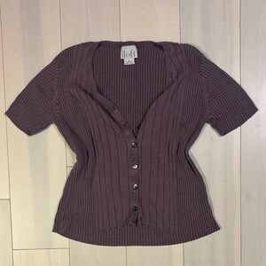 💜CUTE💜 LOFT Short Sleeved Purple Cardigan Top